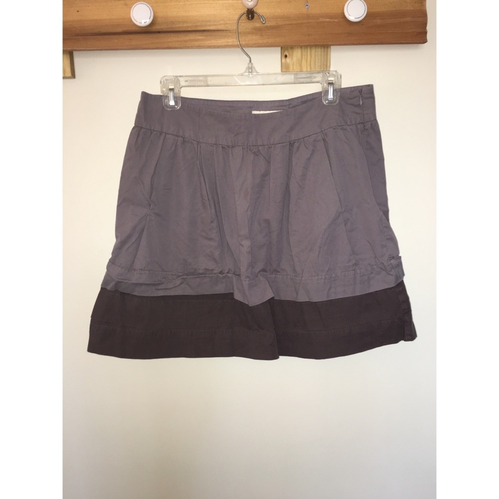 Color Block Pleated Skirt